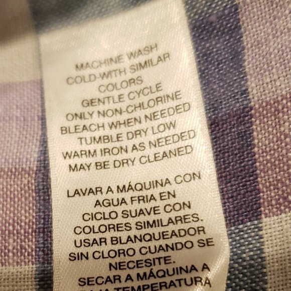 Chico's linen tunic in blue, white & lilac - sz 2 - Picture 8 of 8